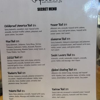 Japaneiro's - "Secret" menu - Sushi Bars Near Me - Sugar Land, Texas Japaneiro's - "Secret" menu - Sushi Bars Near Me - Sugar Land, Texas