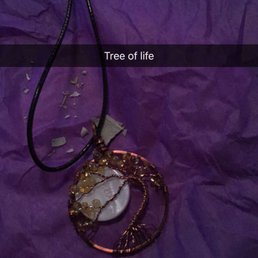 Love the way they wrap up the necklaces! Some sage and purple paper