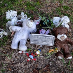 Basinger Cemetery - Children and babies are also buried here, and toys and mementos are left for them.