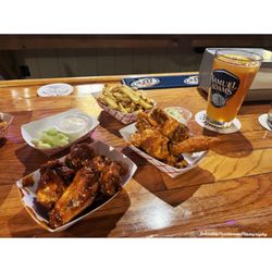 Sit-N-Bull Pub - Wild wing sauce and hot garlic parm side of hand cut fries | #intenselypassionatephotography