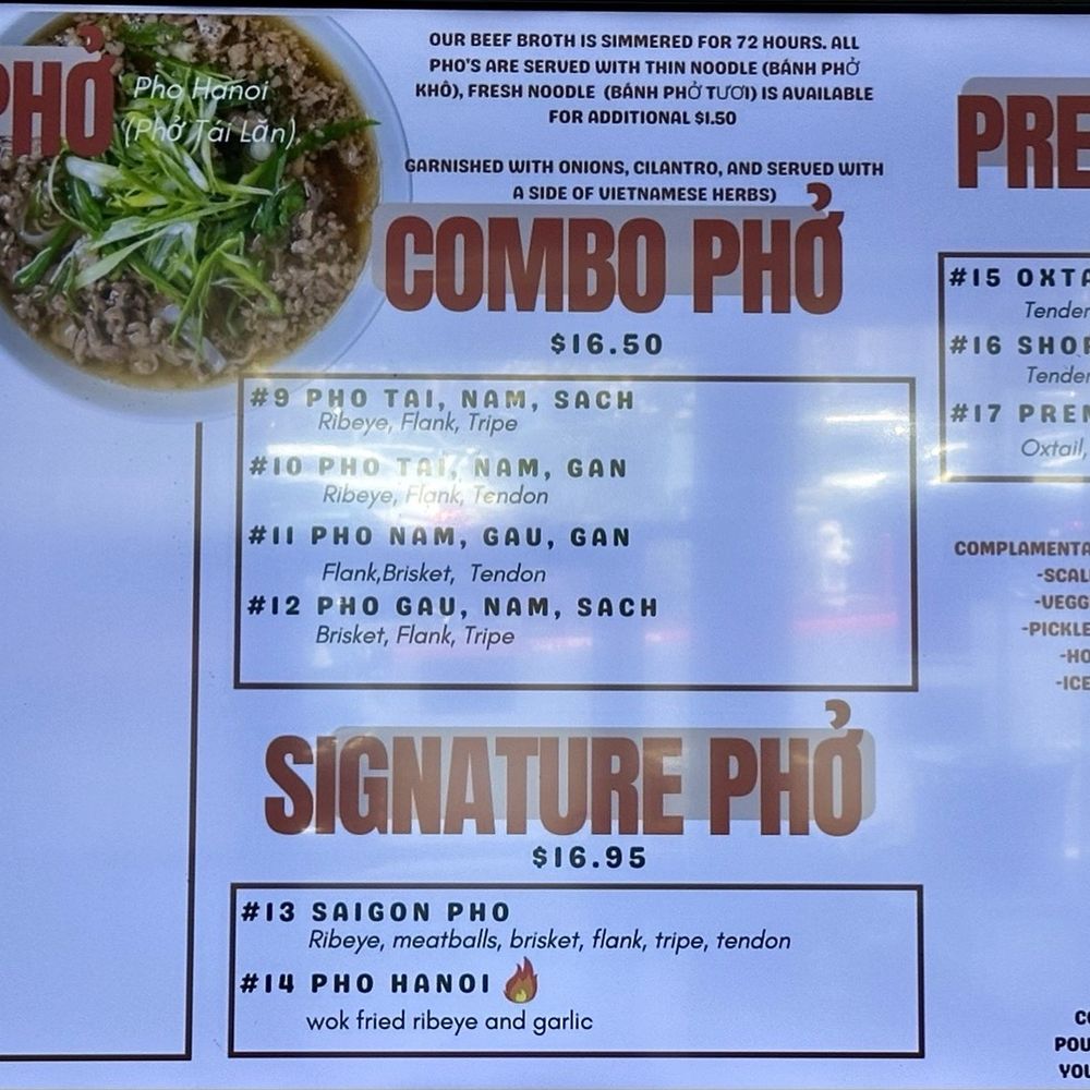 Sit lo Saigon - Menu over counter - Vietnamese Near Me - Elk Grove, California Sit lo Saigon - Menu over counter - Vietnamese Near Me - Elk Grove, California
