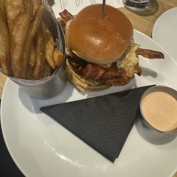 High Bank Distillery - Spicy Dipped Chicken Sandwich** - American Near Me - Westerville, Ohio High Bank Distillery - Spicy Dipped Chicken Sandwich** - American Near Me - Westerville, Ohio