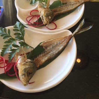 Hanaya Restaurant - Aji, (Spanish mackerel) after the sashimi the bones go back and get fried - Sushi Bars Near Me - Flower Mound, Texas Hanaya Restaurant - Aji, (Spanish mackerel) after the sashimi the bones go back and get fried - Sushi Bars Near Me - Flower Mound, Texas