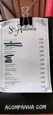Menu photo 8 Taberna Santo António Porto, 13