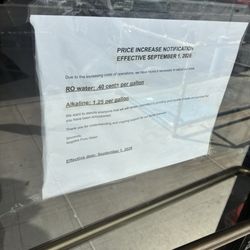 Nogales Pure Water & Alkaline - Price increase effective September 1st, 2026