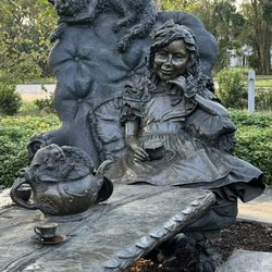 Mad Hatter Tea Party Sculpture-Evelyn's Park - Definitely a Mad Hatter Morning