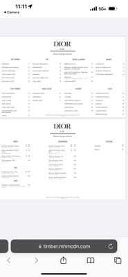 Menu photo 2 Dior Cafe Miami, FL