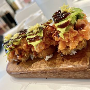 The Goblin - Crispy rice with spicy salmon - Sushi Bars Near Me - Detroit, Michigan The Goblin - Crispy rice with spicy salmon - Sushi Bars Near Me - Detroit, Michigan