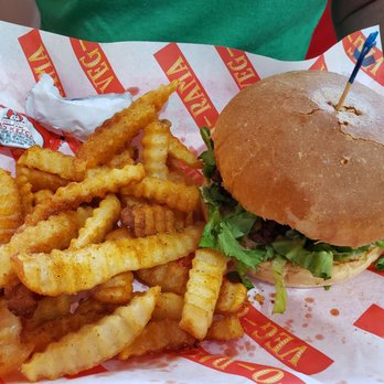 Veg-O-Rama - Chrunchy Birds Nest Burger and masala fries - Vegetarian Near Me - Canton, Michigan Veg-O-Rama - Chrunchy Birds Nest Burger and masala fries - Vegetarian Near Me - Canton, Michigan
