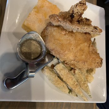 Sprig Restaurant - fried chicken with gravy, mac n cheese, and fried okra- yummy - Southern Near Me - Decatur, Georgia Sprig Restaurant - fried chicken with gravy, mac n cheese, and fried okra- yummy - Southern Near Me - Decatur, Georgia