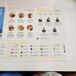 Their menu Aug 2025