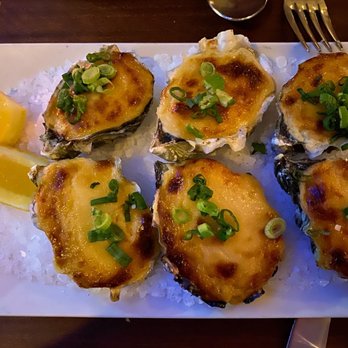 Tilikum Place Cafe - Baked Oysters with miso aioli $15 - New American Near Me - Seattle, Washington