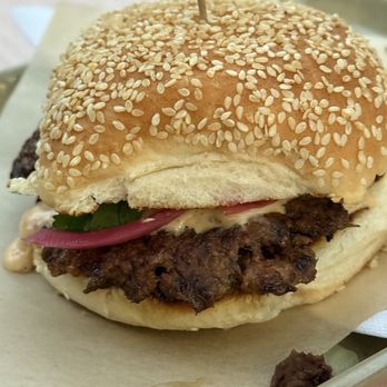 Hold Out Brewing - Nacho burger - Brewpubs Near Me - Austin, Texas