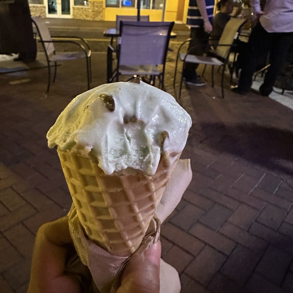 Scoops on First - a person holding an ice cream cone - Ice Cream & Frozen Yogurt Near Me - Fort Myers, Florida