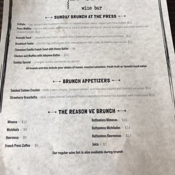 The Press Wine Bar - Ordered a bottomless mimosa - Wine Bars Near Me - Tracy, California The Press Wine Bar - Ordered a bottomless mimosa - Wine Bars Near Me - Tracy, California