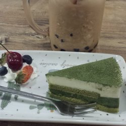 Parigi Dolci - Torta al thè verde con bubble tea classico