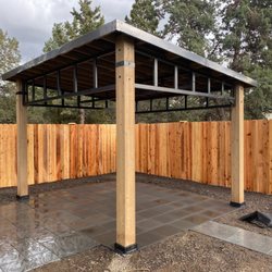 Broken Top Builders & Design - New patio, privacy screen, and gazebo kit installed.  Now ready for new hot tub!