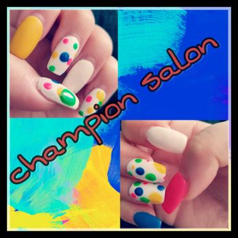 Champion Salon - Clown nails. . Make me smile - Nail Salons Near Me - San Leandro, California