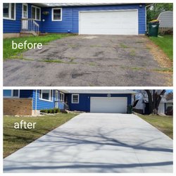 HUGOS Concrete - Before and after of our driveway