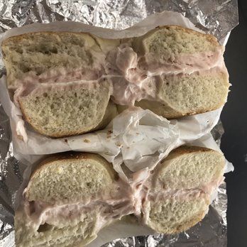 5 Borough Bagels - Plain + strawberry - Coffee & Tea Near Me - Clive, Iowa