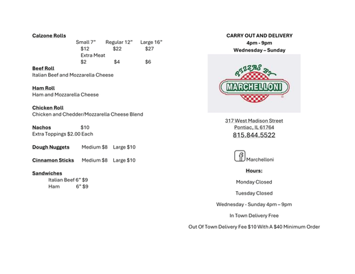Menu photo 3 Pizza by Marchelloni Pontiac, IL