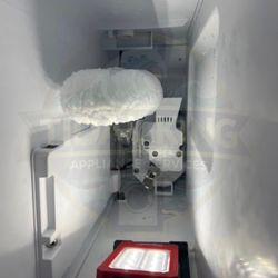 Ice maker freezing over.