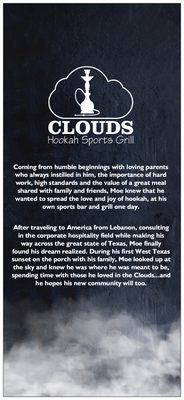 Menu photo 2 Clouds Hookah Sports Grill Lubbock, TX