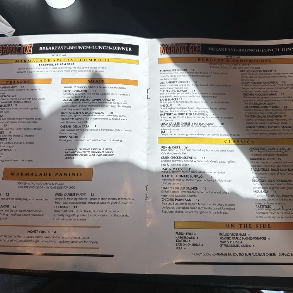 Marmalade - Menu 1/2026 - Breakfast & Brunch Near Me - Lancaster, Pennsylvania