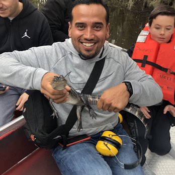Airboat Adventures - Not nervous at all... - Boat Tours Near Me - Lafitte, Louisiana