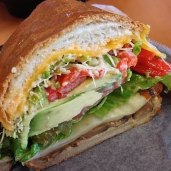 Lou's Cafe - Close up of the Veggie-Licious. Layers of delicious goodness. Carniwhore approved! - Coffee & Tea Near Me - San Francisco, California Lou's Cafe - Close up of the Veggie-Licious. Layers of delicious goodness. Carniwhore approved! - Coffee & Tea Near Me - San Francisco, California