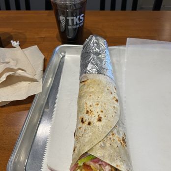 The Kebab Shop - Wrap with carved chicken - Mediterranean Near Me - Georgetown, Texas