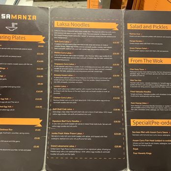 Laksamania - Menu Sept 2023 - Malaysian Near Me - London, XGL