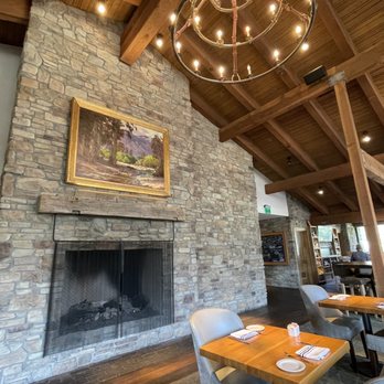 Harvest - Fireplace inside the restaurant - New American Near Me - Laguna Beach, California
