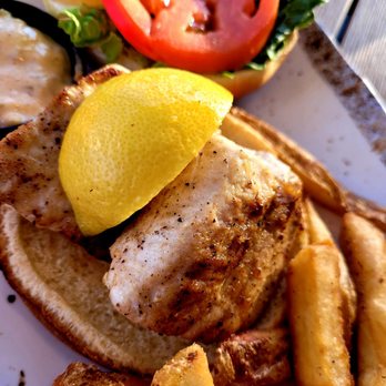 Gaffers - Grilled Mahi sandwich - Bars Near Me - Emerald Isle, North Carolina Gaffers - Grilled Mahi sandwich - Bars Near Me - Emerald Isle, North Carolina
