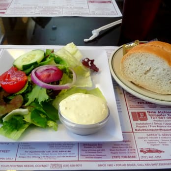 Sunset Grill Clearwater - Included green salad with blue cheese dressing - Breakfast & Brunch Near Me - Clearwater, Florida
