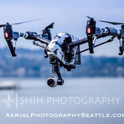 Gorilla Mad Film Wraps - DJI Inspire1 Quadcopter vinyl wrapped in Satin White with Matte Metallic Gray and Matte Black custom camo. Design & wrap by Gorilla Mad