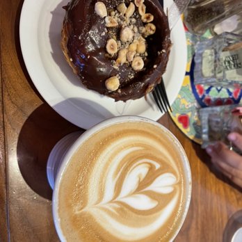 Urth Caffé - Orange - Cappuccino and chocolate hazelnut pie - Coffee & Tea Near Me - Orange, California