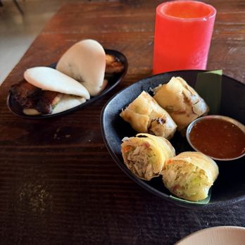 EastWest - Pork belly bao and spring rolls - New American Near Me - Birmingham, Alabama EastWest - Pork belly bao and spring rolls - New American Near Me - Birmingham, Alabama