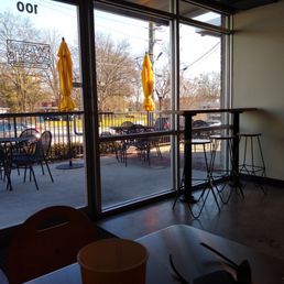 Inside looking out.