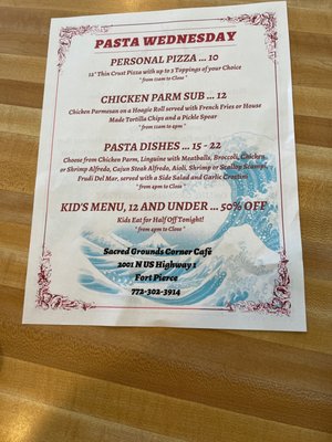 Menu photo 4 Sacred Grounds Corner Cafe Fort Pierce, FL
