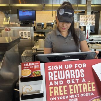 Noodles & Company - lady with poor customer service skills at the counter. - Salad Near Me - Concord, California