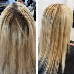 Glowtique Salon & Med Spa - Color Correction & Balanced + Hilights + Blowout by Sara Falcone @ GLOWTIQUE SALON & MEDSPA (239)977-4569