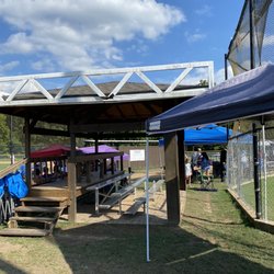 Aviator Ballpark - Covered gazebos at each field