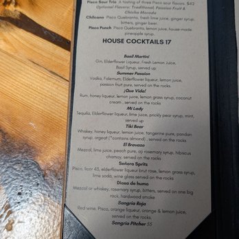 Mochica - Drink menu - Peruvian Near Me - San Francisco, California Mochica - Drink menu - Peruvian Near Me - San Francisco, California