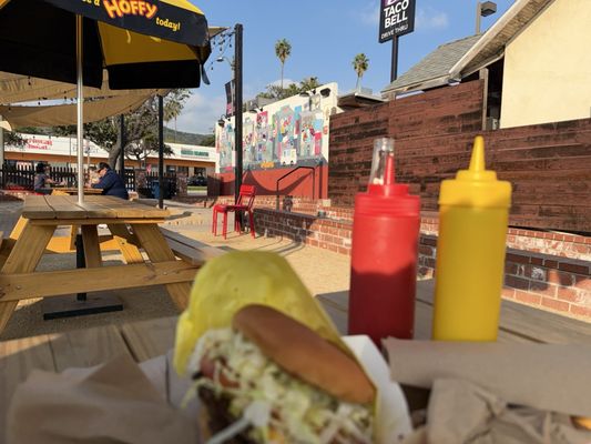 Yellow Paper Burger by null