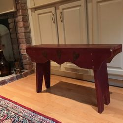 Benches are great for adding just what you need in that narrow hallway. Color, comfort and a place to put your bags when you enter the house