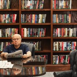 The library is filled with some of the most popular books and the daily newspaper.
