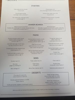 Menu photo 3 Bull & Gate London, XGL Menu photo 3 Bull & Gate London, XGL