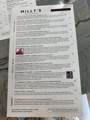 Menu photo 5 Milly's Wine Bar & Bistro Minneapolis, MN