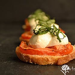 Catering By Dale - Tomato mozzarella basil crostini
